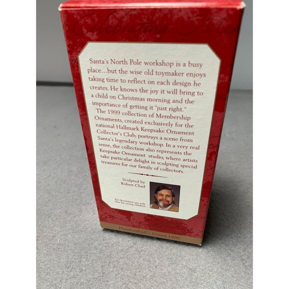 Hallmark Keepsake Ornament 1999 The Toymakers Gift Santa Figurine Collectors Clu - Picture 5 of 7